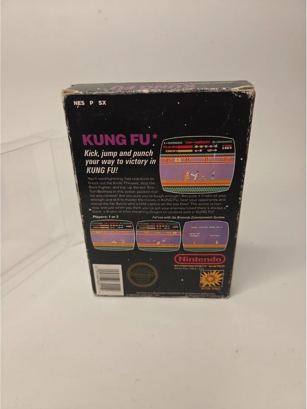 Kung Fu NES 5 Screw Complete in Box CIB Manual Sleeve Foam Tested